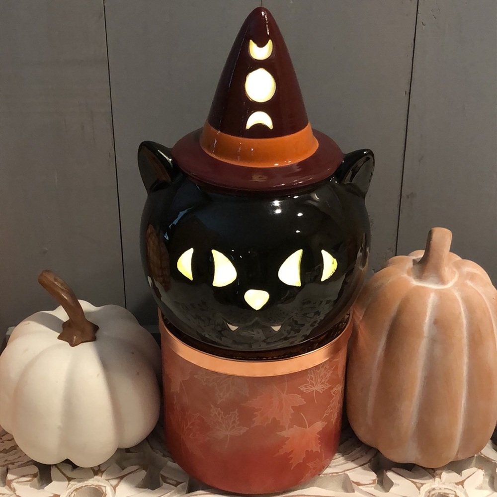 Target Bullseye’s Playground Halloween Light-Up Ceramic Witch Black Cat Decor